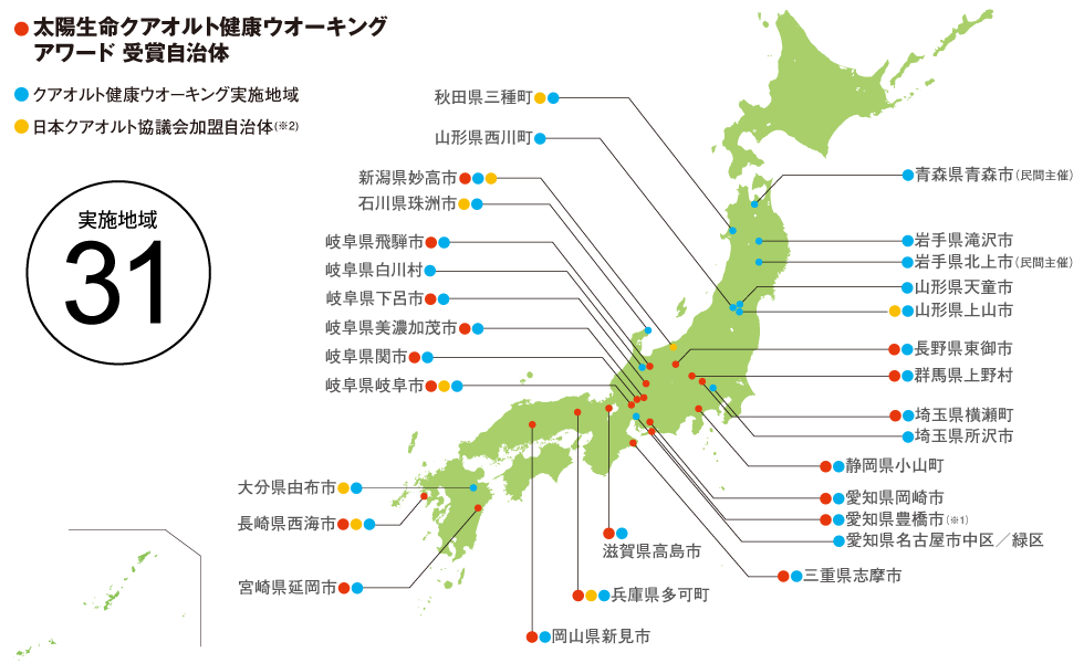 全国に広がるクアオルト