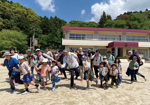 下山小学校でのイベントのようす